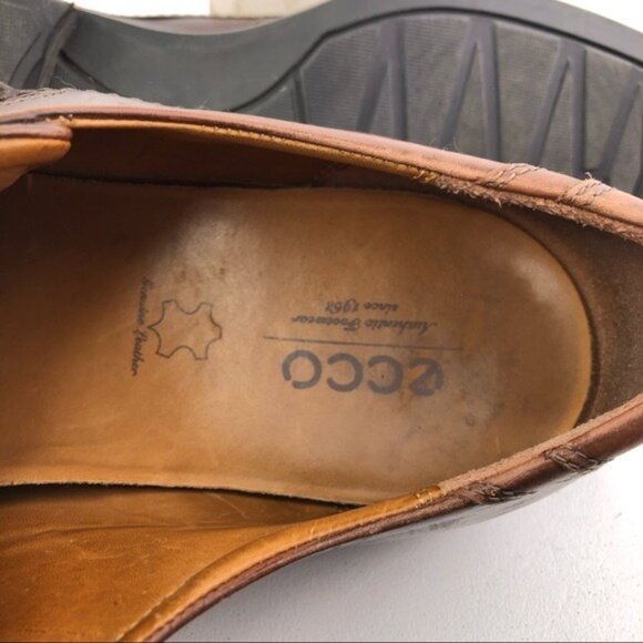 Ecco Brown Leather Moc Toe Oxfords EUR 47 main image 8